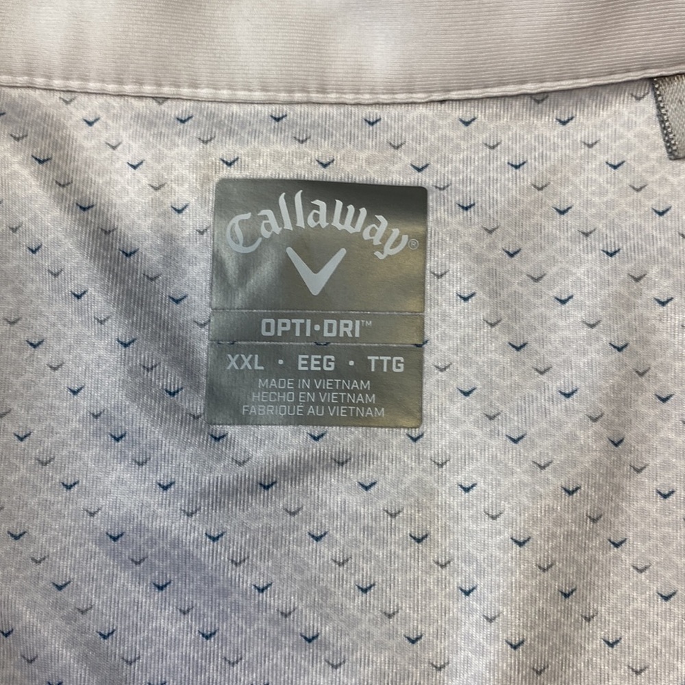 CALLAWAY Opti-Dri Mens Short Sleeve Polo Golf Shirt Tag Size 2XL - Picture 3 of 9